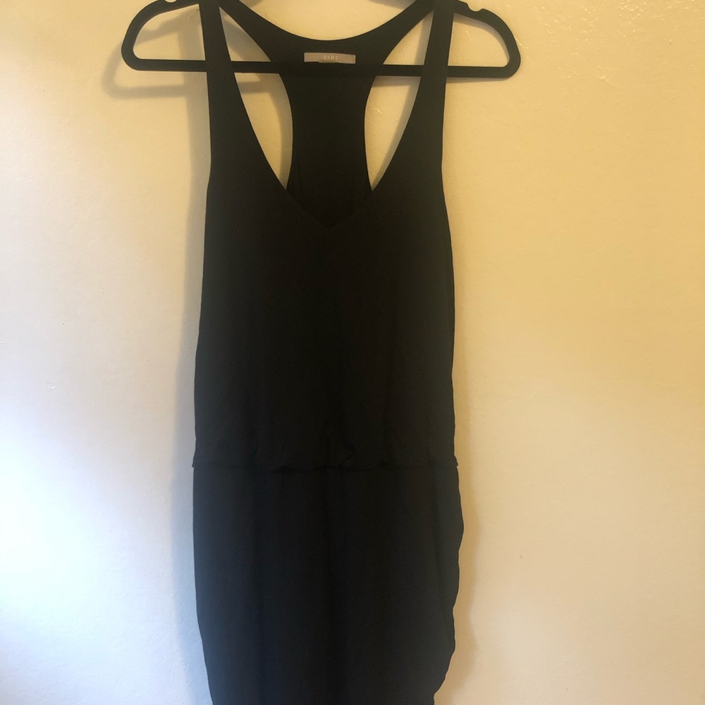 Stretchy faux-wrap mini dress